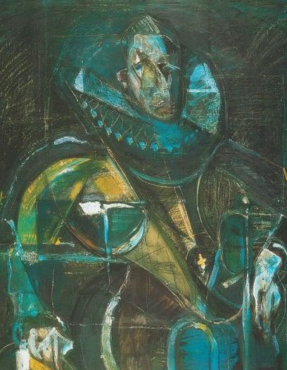 2. А. П. Зайцев. Аналитическая интерпретация картины Хуана Пантохи де ла Круса «Портрет Диего де Вильямайора». 1998 Бумага, смешанная техника. 90×71 2. А. П. Зайцев. Аналитическая интерпретация картины Хуана Пантохи де ла Круса «Портрет Диего де Вильямайора». 1998 Бумага, смешанная техника. 90×71